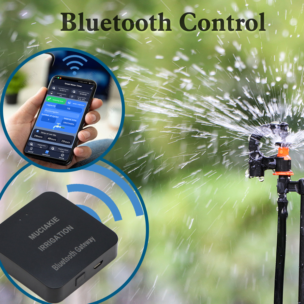 WIFI Bluetooth Garden Watering Timer IP67 Automatic Irrigation Gateway Controller Home Smartphone Remote Flowers Water Timer