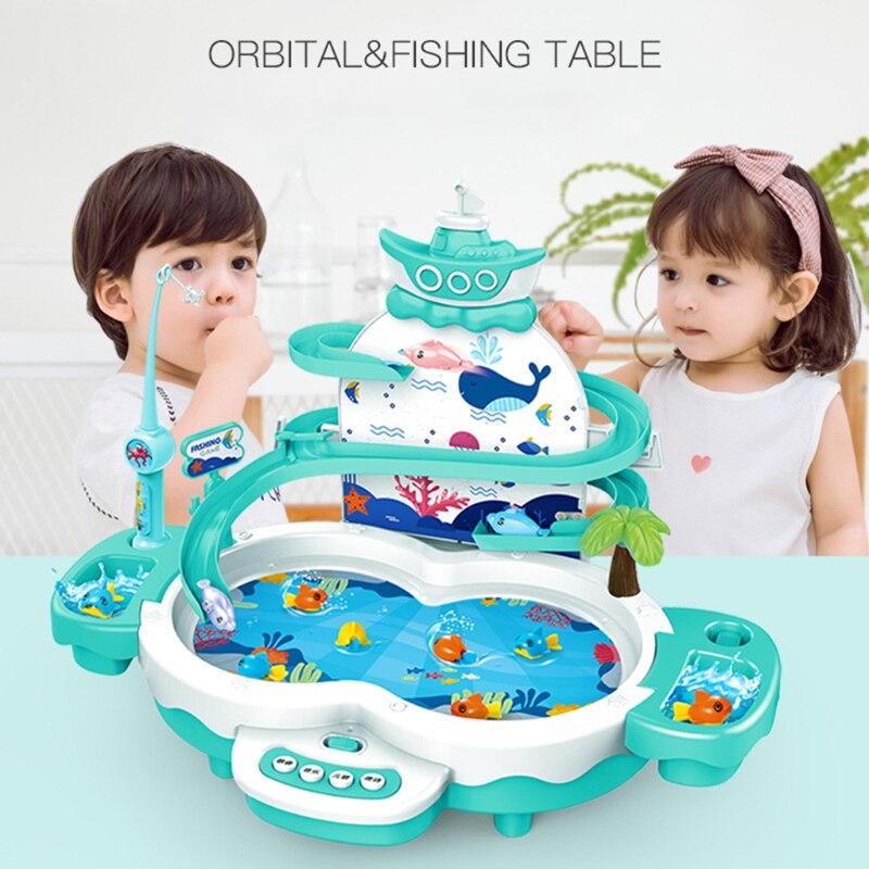 Bambini ragazzo ragazza pesca giocattolo Set vestito gioco magnetico acqua bambino giocattoli estivi gioco multimediale interazione genitore-figlio