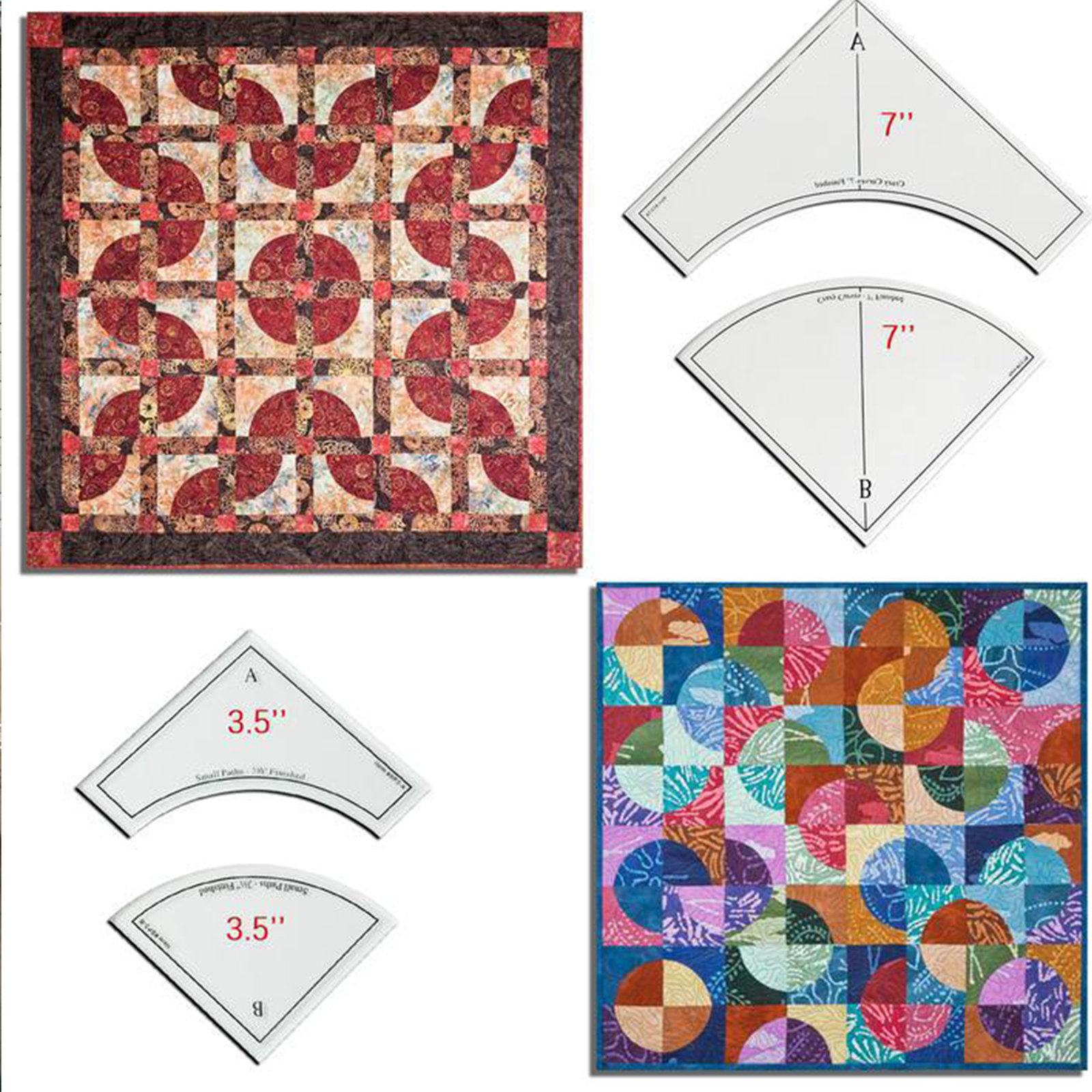 2/3pc Set Clear Patchwork Maker Kit for Quilting Rulers Free Motion Embriodery Template for Most Domestic Sewing Machine