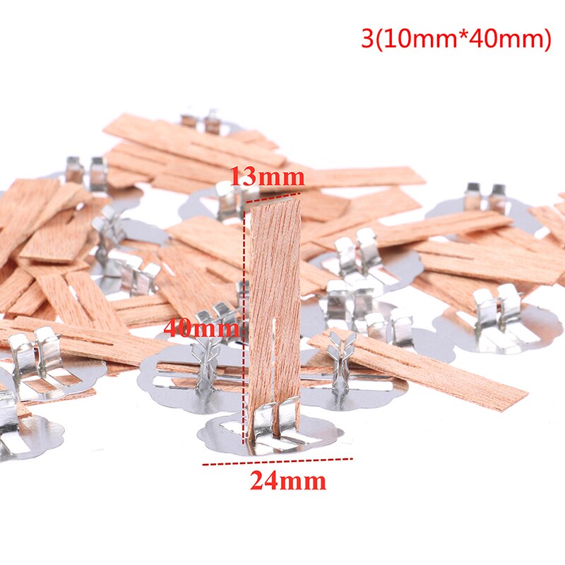 20Pcs Cross Houten Kaars Wieken Hout Kaarsen Core Voor Diy Kaars Maken: A3.10mmX40mm