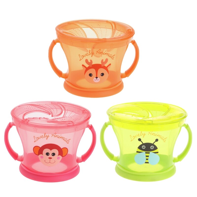 Soft Food Bowl Children Snack Spilled Cup Leak Proof Baby Snack Box Container
