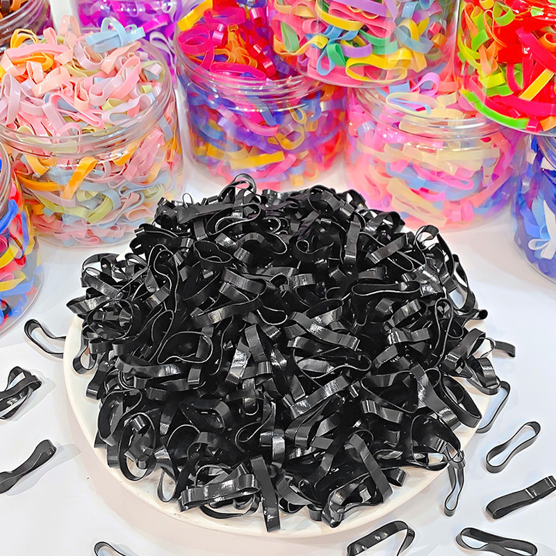 500 Uds. Bandas elásticas gruesas mejoradas para el cabello para mujeres y niñas, lazos para el cabello duraderos, bandas de goma no fáciles de romper, accesorios para el cabello