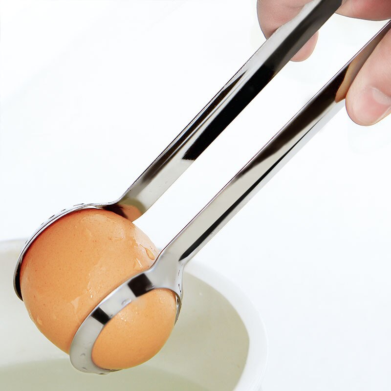 1pc manuelle ægholder tænger rustfrit stål æg klip skridsikre æg værktøjer køkken gadgets madlavning værktøj anti-skold kogt æg tang