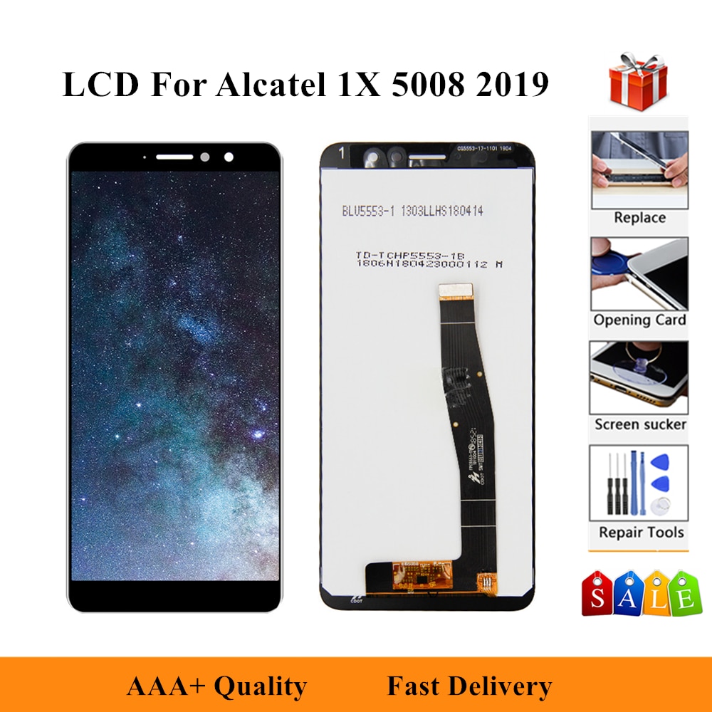 For Alcatel 1X 5008 LCD Display With Touch Screen Digitizer Assembly For Alcatel 5008D 5008T 5008Y LCD Replacement