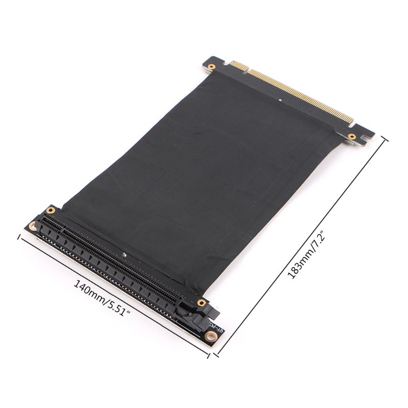 PCI Express PCI-e3.0 16x Flexibele Kabel Kaart Uitbreiding Poort Adapter Hoge Snelheid Riser Card Grafische Kaarten Connector Kabel L type