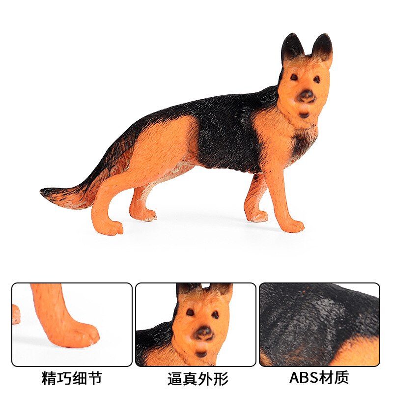 Children toy Static solid simulation animal dog model German shepherd Pomeranian pet dog car decoration ornaments