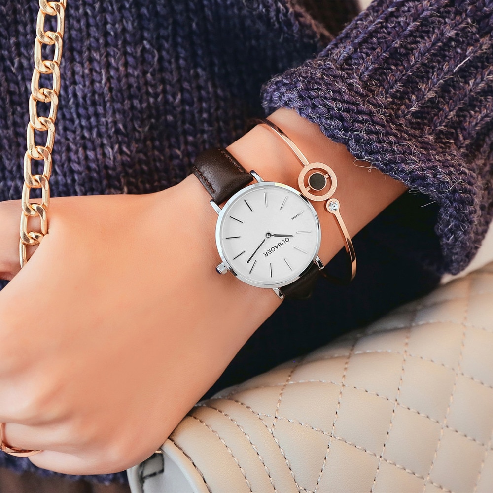 Lady Watch Women OUBAOER Wrist watches Quartz women wrist watch dress Clock Relogio Feminino Montre Femme