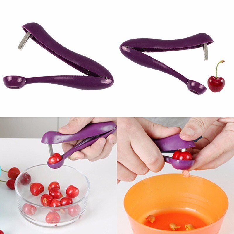 Handheld Cherry Olive Pitter Core Squeeze Seed Easy Fast Removal Squeeze Grip Clamp Manual Machine Kitchen Fruit Gadgets Tool
