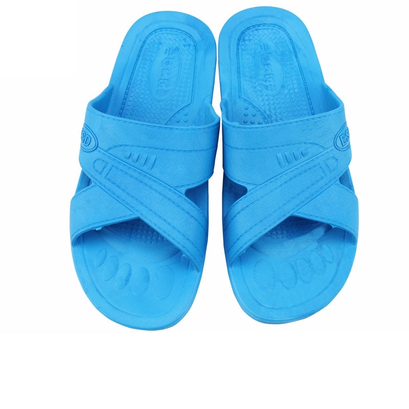 Anti-statische SPU Hausschuhe Sandalen staubfreie Reinigung Reinraum Arbeit Schuhe EU 36-46 Arbeits pantoffel: Blau / 38