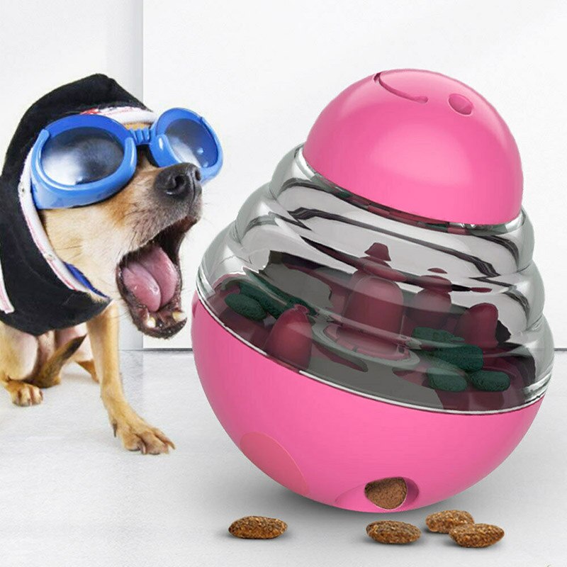 Cat Flap Door with 4 Way Security Lock Dog Flap Door for Dog Cats Kitten ABS Plastic Small Pet Gate Door Kit Cat Dogs Flap Doors: Pink Slow Feeder