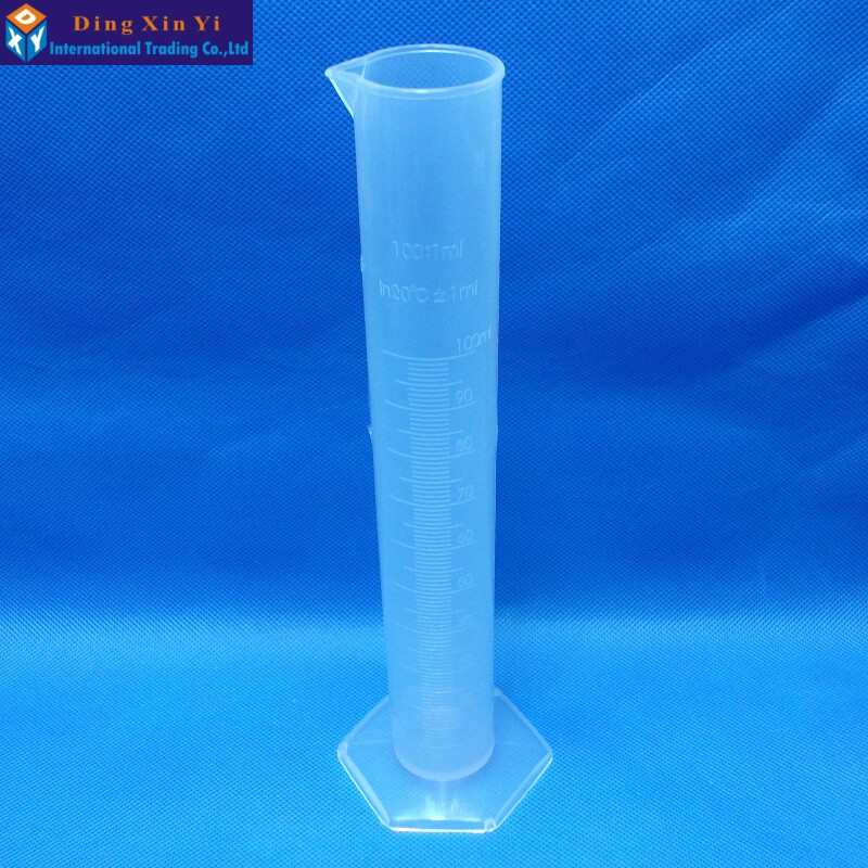 Cilindro de medición de plástico, cilindros graduados para suministros de laboratorio, herramientas de laboratorio, accesorios de laboratorio escolar, 1 pieza