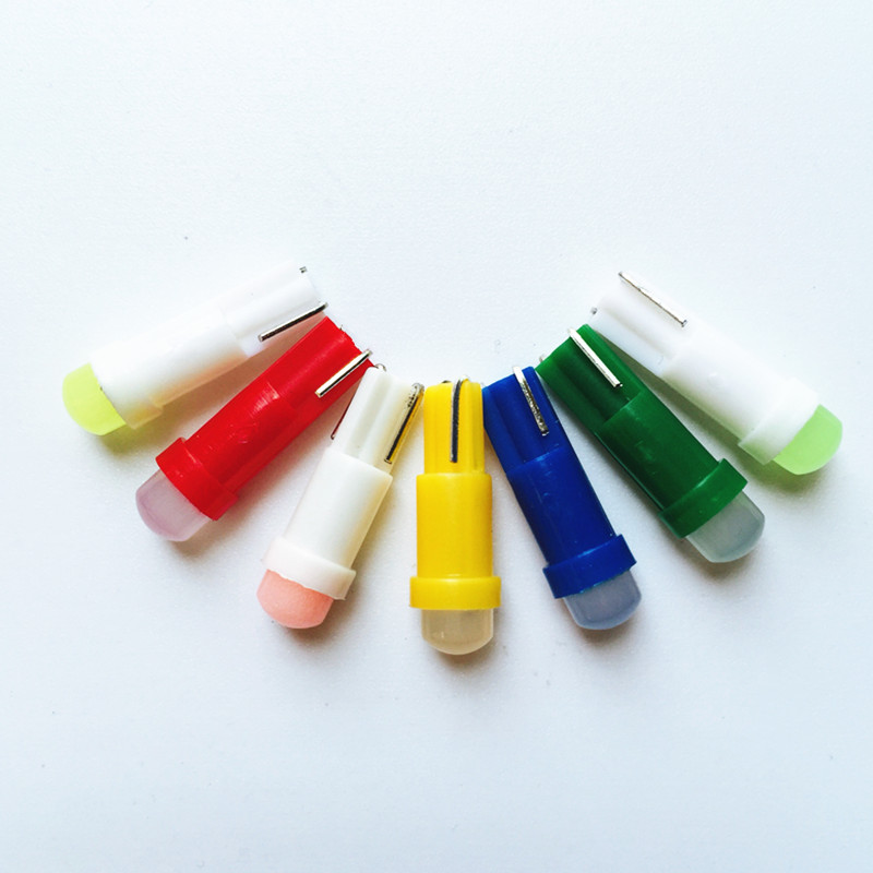 Luces LED para Interior de coche, bombilla de luz LED superbrillante de 24V, T5, W1.2W, W2W, 10 piezas