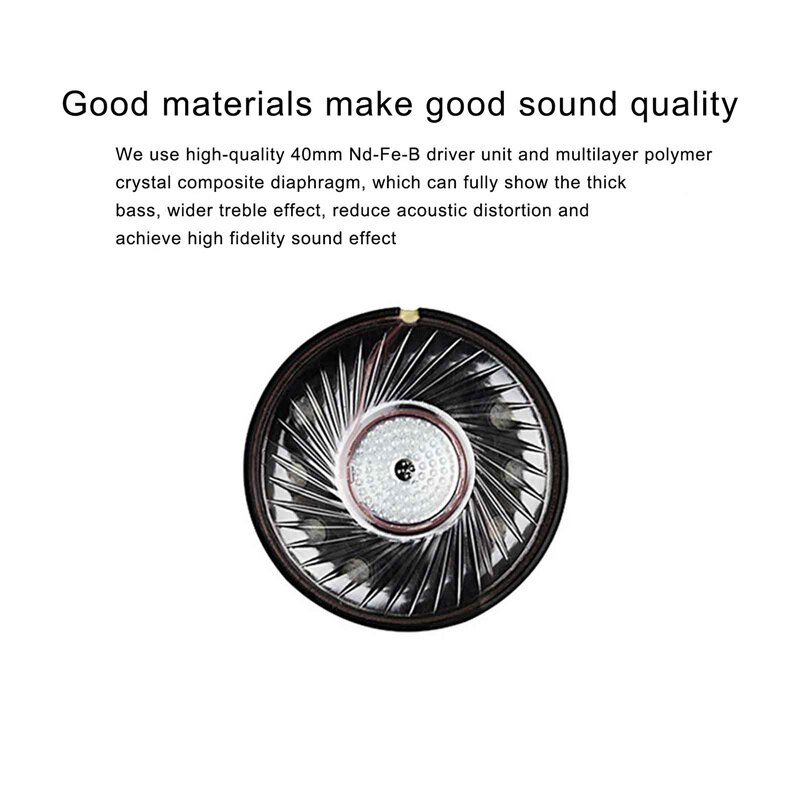 Bluetooth 5.0 Headphones, Lightweight Noise Cancelling Stereo Sound Overhead Headset for Home Office Travel