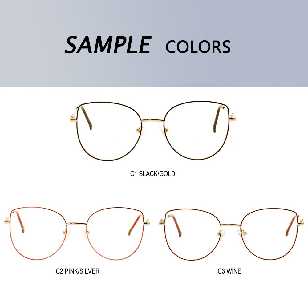 Retro Metal Cat Eye Eyeglasses Frame Optical Glasses Frames For Women
