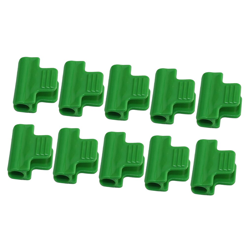 10x Pipe Clamps for 11mm/0.43inch Stakes Greenhouse Film Row Cover Accessory