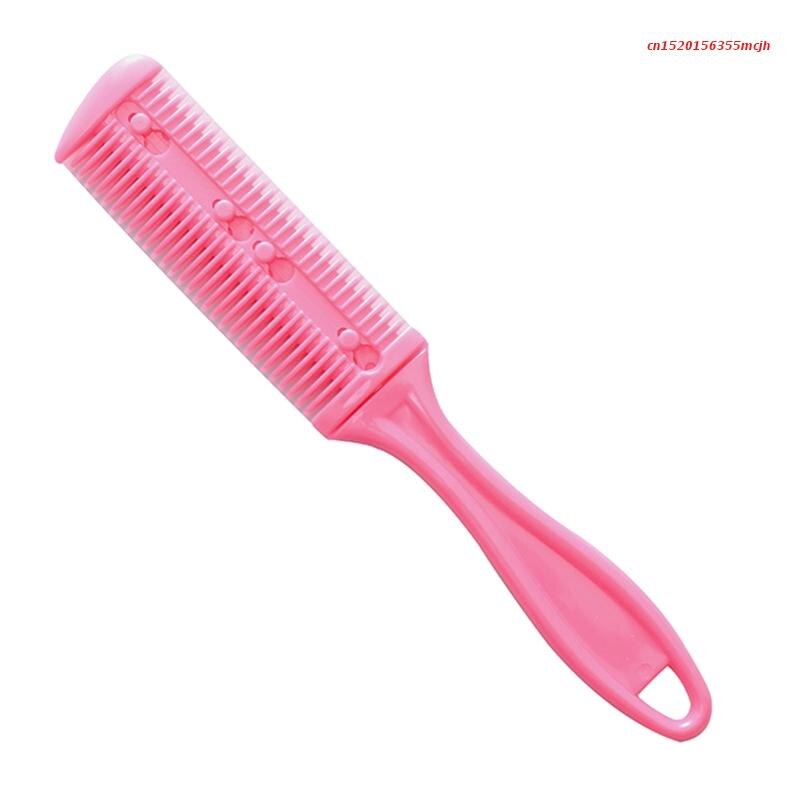 Hair Cut Styling Kapper Schaar Scheermes Magic Blade Kam Kappers Tool Kit Dubbelzijdige Messen Haar Schaar Voor: Pink