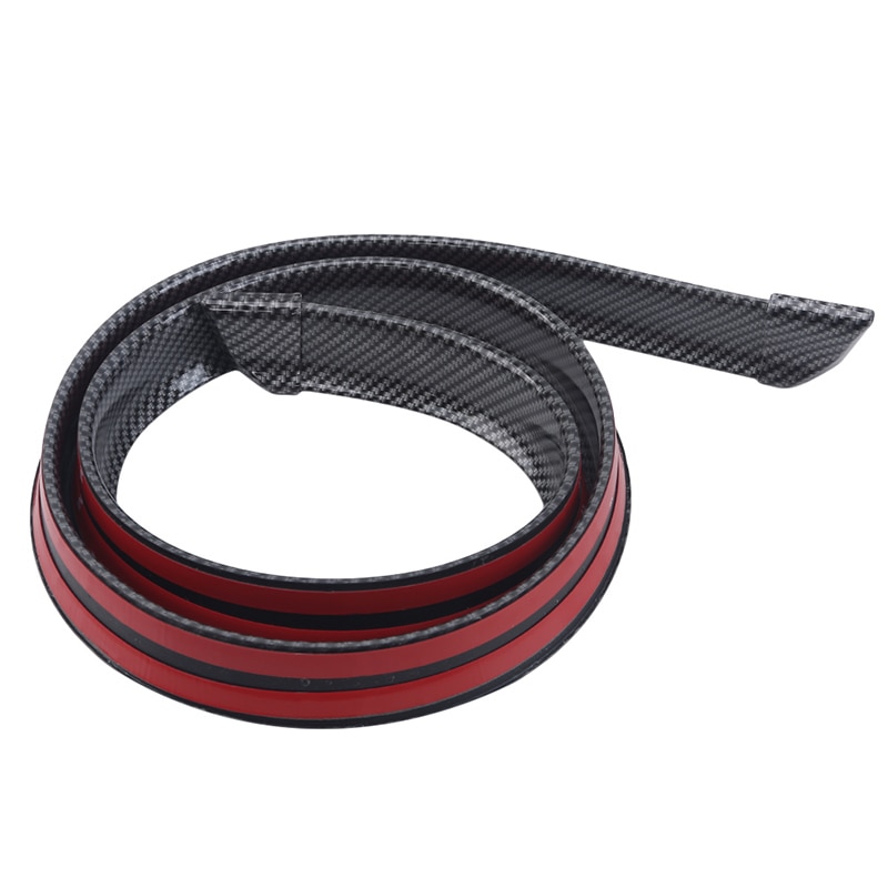 1.5M Universal Car Spoiler Carbon Achterspoiler Dak Vleugels Kofferbak Lip 3D Sticker Kit Tail Rubber Body Trim auto Accessoire