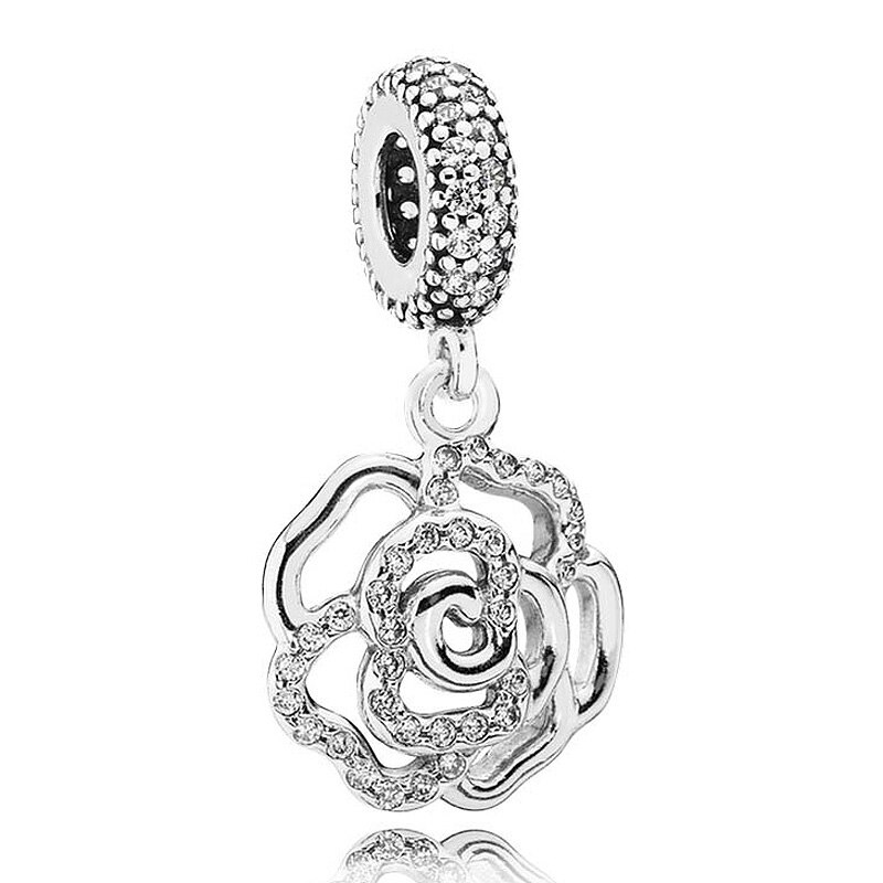 Spinning Tree Of Life Serene Lotus Clover Daisy Flower Pendant Beads 925 Sterling Silver Charm Fit Bracelet DIY Jewelry: 5