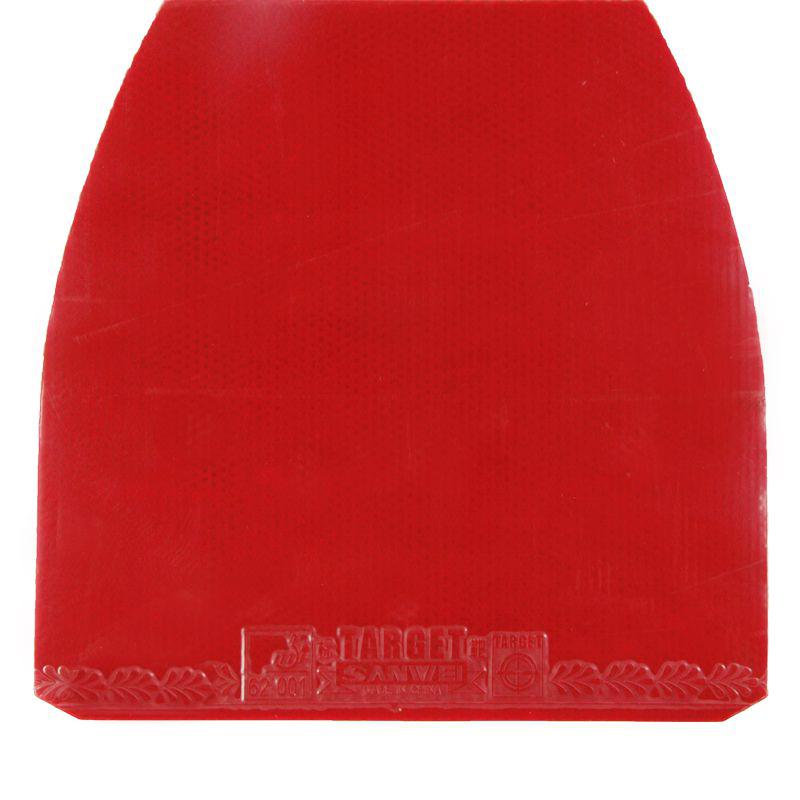 Espinillas de goma para ping pong de goma Sanwei, Blanco nacional con pastel, esponja azul, tenis de mesa: 1 pcs red