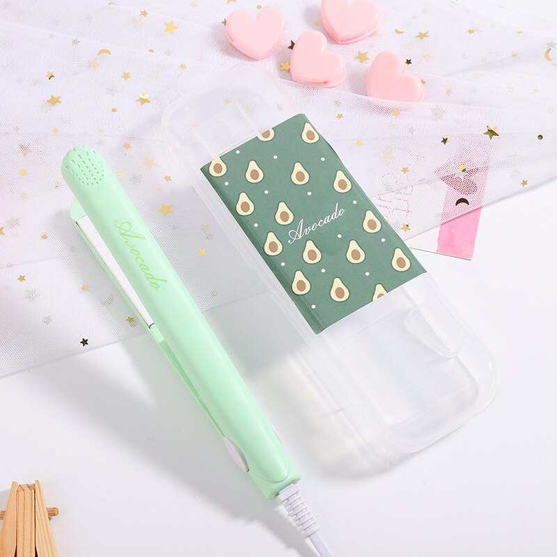 Mini fer à lisser électrique en céramique avec prise européenne,bigoudi, outils de mise en plis avec papillote, ,