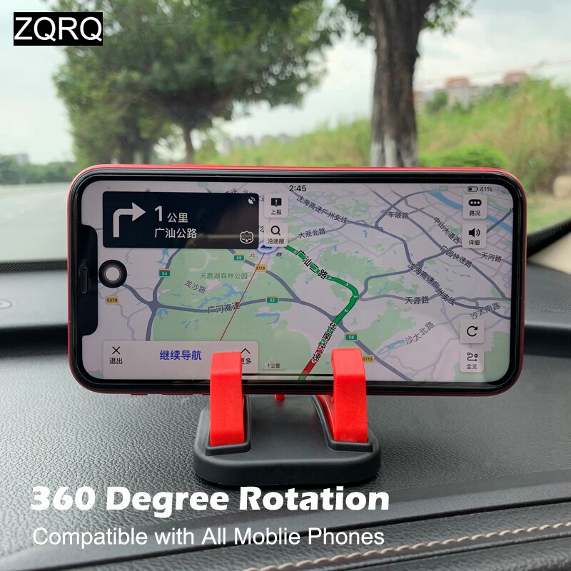 Auto Telefoon Houder Navigatie Ondersteuning Met 360 Graden Rotatie Dashboard Plakken Universele Stand Beugel Voor Mobiele Telefoon