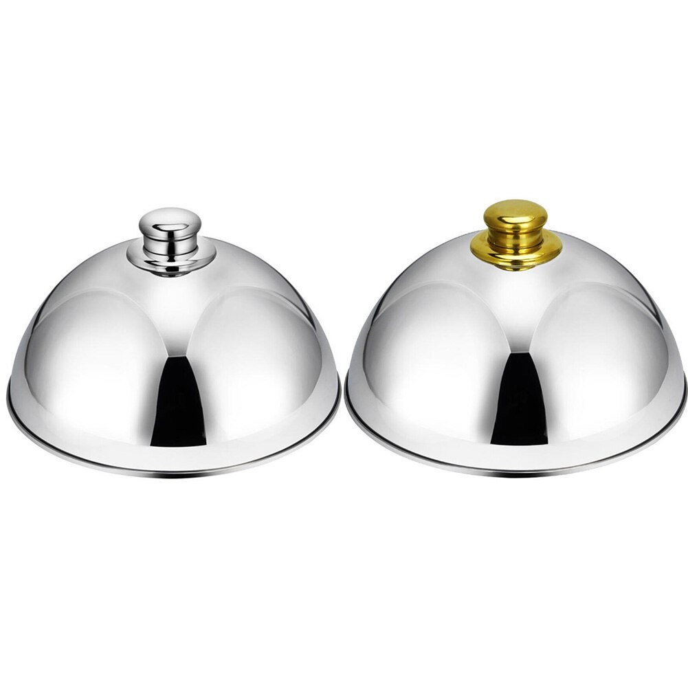 Stainless Steel Food Meal Cover Steak Cover Cheese Melting Dome Serving Dish Food Cover For Home Hotels Banquet Cookware Parts