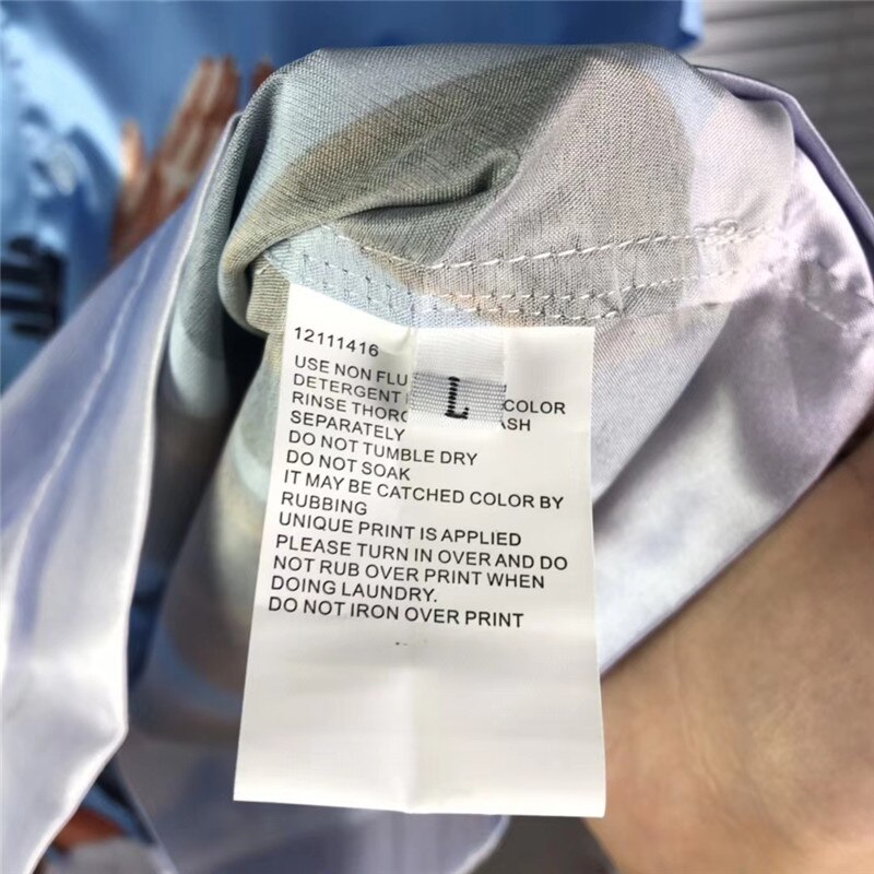 Blå fred due skjorte herre kvinder 1:1 top t-shirts peace due skjorter
