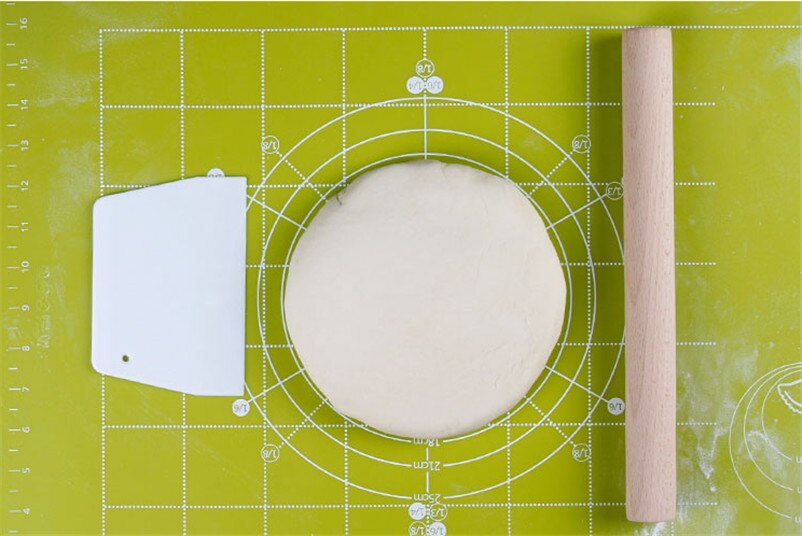 Xmt-home tykkere større silikone måtte til dejen rullende anti-glat non-stick silikone pad dumpling dejbræt 1pc