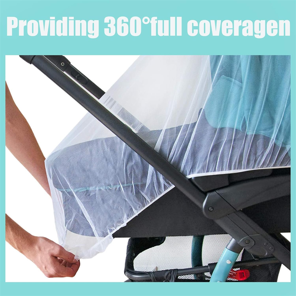 Klamboe Voor Kinderwagen Draagbare Mini Wieg Bug Net Wasbare Fijne Mesh Hoes Met Elastische Rand Voor Kinderwagen Wieg