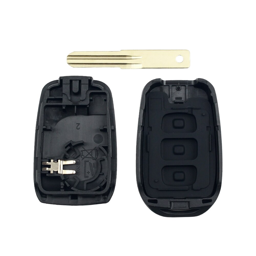 Keyyou for renault duster sandero dacia logan clio captur laguna luonnonkaunis kauko-avainkuori 3 painiketta vara-auton avain