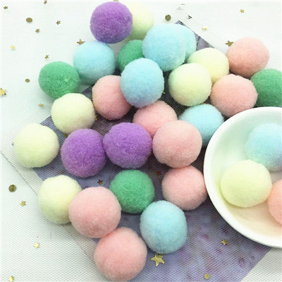 Multi size mix färg pompoms päls hantverk gör det själv mjuka pom poms bollar bröllop dekor lim på tyg tillbehör 8/10/15/20/25/30mm 20g: Varm 25mm blanda 20g