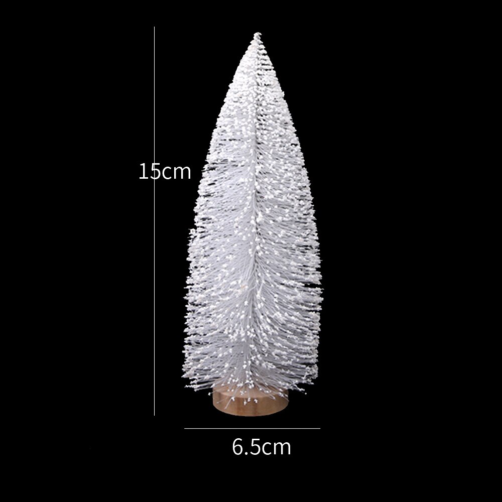 Mini sapin de noël blanc, 1 pièce, décorations de Table pour nouvel an, petit sapin de noël en pin, de fête