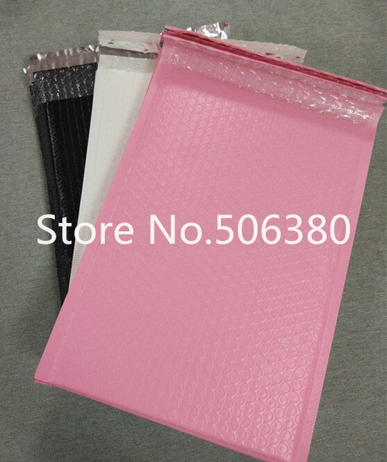 [40Pcs] Grote Verkoop 260*320Mm Bruikbare Ruimte Poly Bubble Mailer Enveloppen Padded Mailing Bag Self Afdichting Roze &amp; Zwart