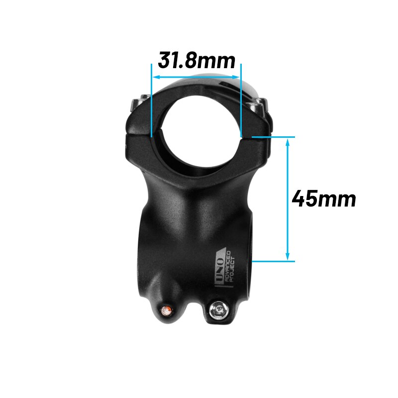 UNO Stem-vástago de aleación de 0 grados AM para bicicleta de montaña, vástago corto CNC mecanizado de 1-1/8 ", 31,8x35mm/45mm para bicicleta de carretera: 31.8X45mm 0 print