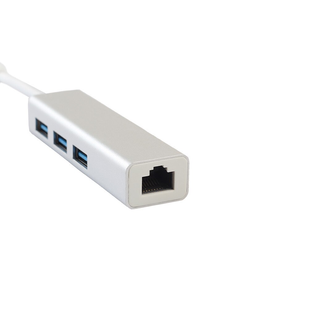 Network card Type C To 3.0 USB Ports With RJ45 10/100/1000 Gigabit Ethernet LAN Adapter USB-C Hub For PC Macbook Support Windows