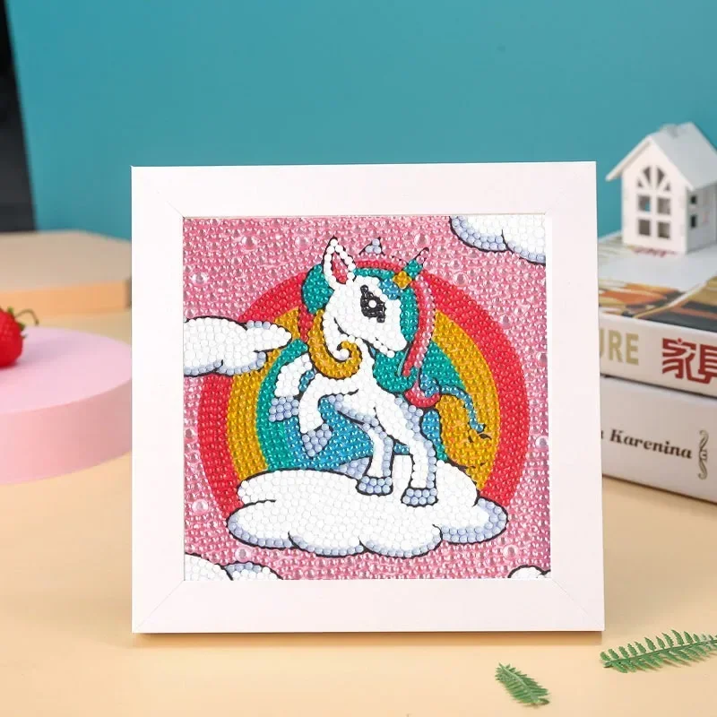 DIY Cartoon Animal Diamond Paintings Children Diamond Stickers Irregular Diamond Stickers Birthday Decoration: 65*85cm / Navy Blue