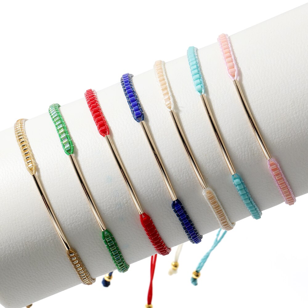 Rttooas Miyuki Ladies Jewelry Bracelet Pulseras Mujer Moda Summer Beach Bracelet Hand Knitted Friendship Adjustable