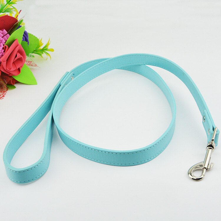 (10 stuks/partij 120 cm lengtes 5 kleuren pu leren hondenriem voor puppy's, hondenketting om mee te wandelen