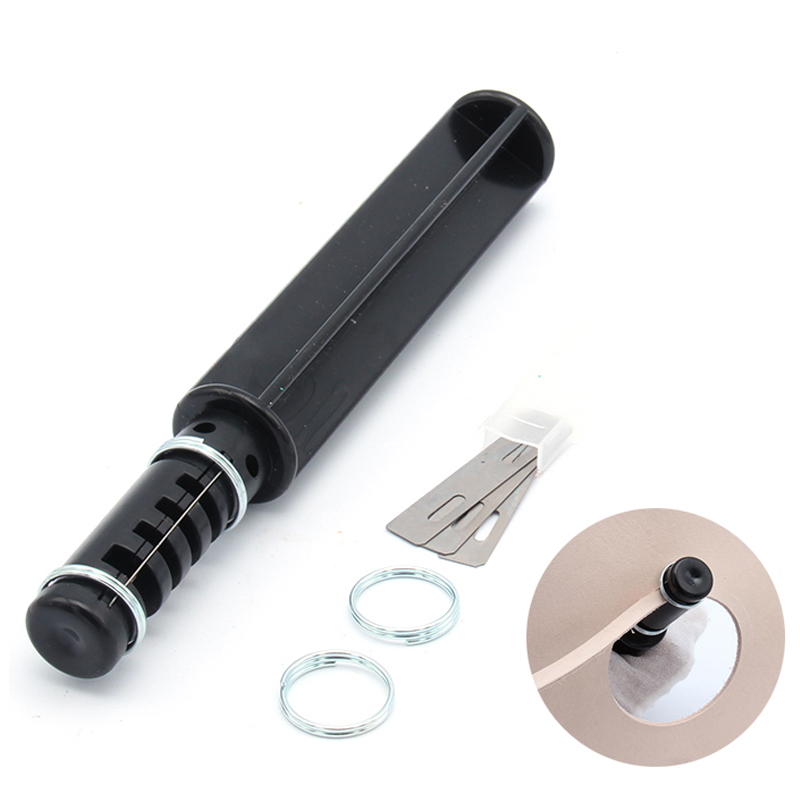 Cortador de tiras de cuero hecho a mano, herramienta para cortar correas de cuero, con 3 cuchillas, 1 unidad