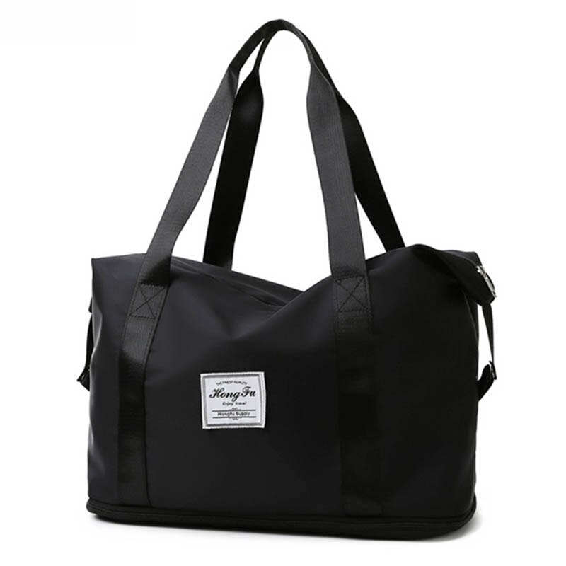 Reistas Organisator Mode Carry On Hand Bagage Voor Vrouw Waterdichte Sport Gym Fitness Tas Crossbody Schouder Pack: Black