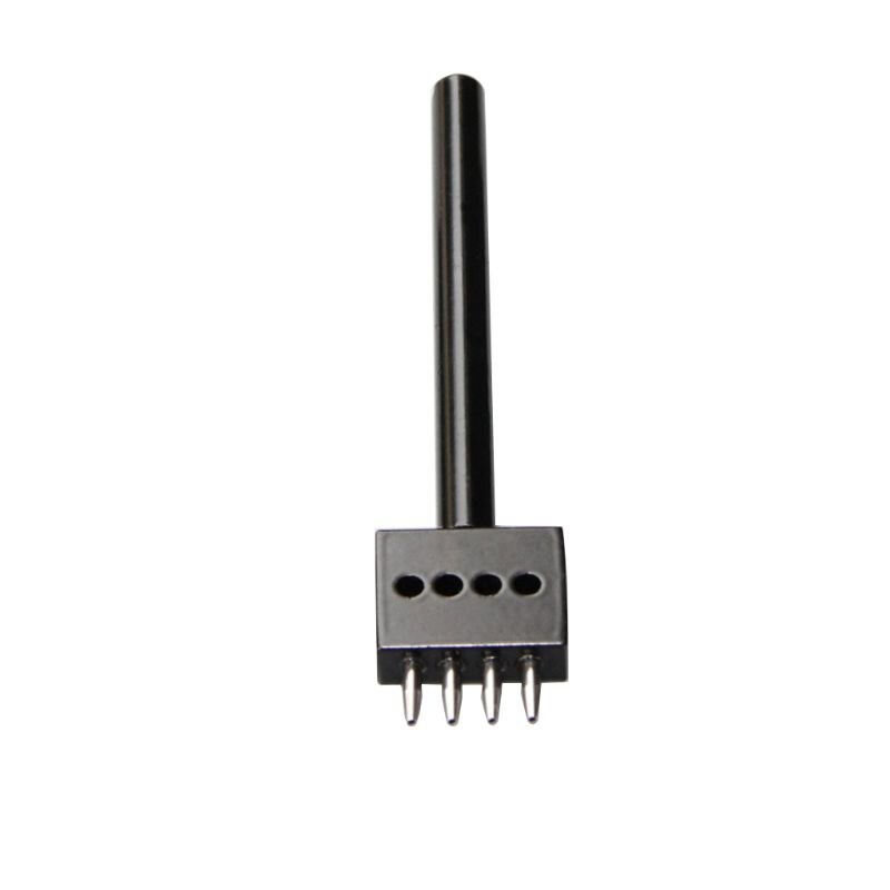4 Mm Leer Gat Tool Lederen Craft 1 Mm Diameter Perforators Gereedschap Ronde Rij Ponsen Boren 2/ 4/6 Prong Riem Gaten Maken: 4
