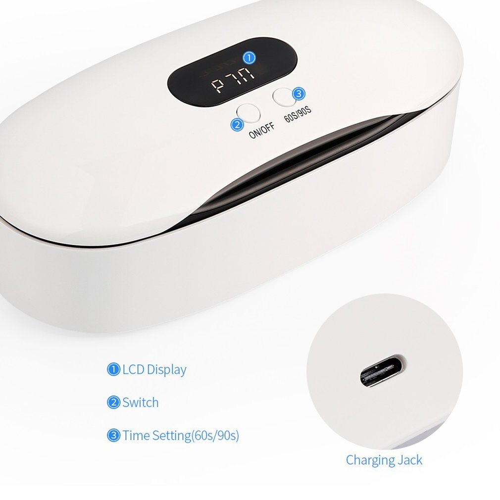 Disinfection box for beauty manicure utensils Portable UVC band ultraviolet sterilization and disinfection box