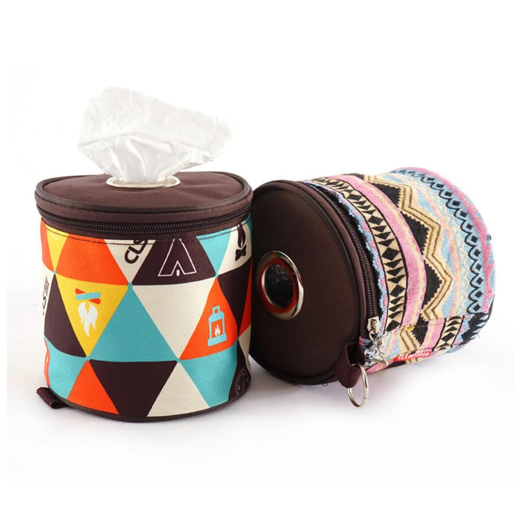 Letvægts bærbar rulle tissue taske toiletrulle papir opbevaringsholder til camping vandreture udendørs picnic telt tilbehør