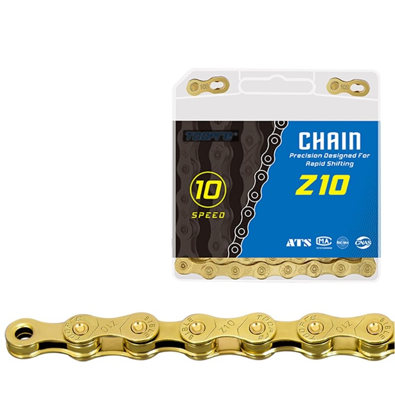 MTB Road Bike Chain 6 7 8 9 10 11 Speed,MTB Road Bike Gold Galvanized Chain 24BD: 10S