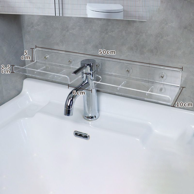 Acrylic Bathroom Shelf Organizer Over The Faucet,Bathroom Sink Shelf Over Faucet,Countertop Organizer Kitchen Above Sink Rack: light green