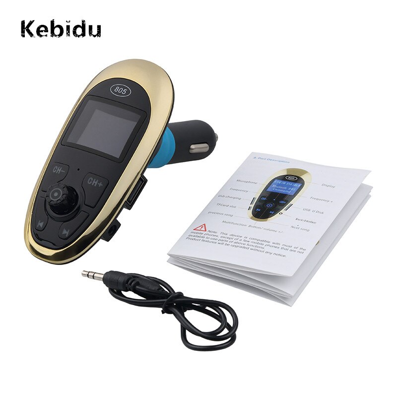 Kebidu MP3 Spieler Auto Bluetooth Sender Auto Bluetooth Hände-kostenlos Dual USB-Absender