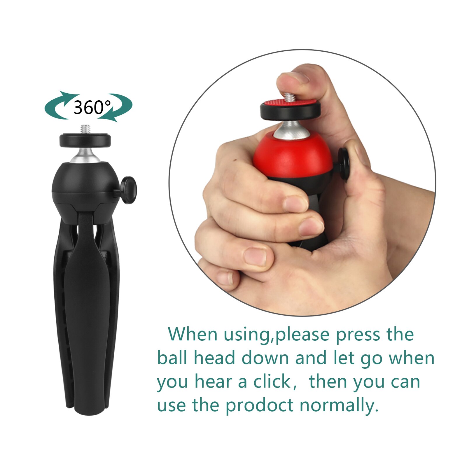 Portable Smartphone Video Kit Phone Video Rig with Cardioid Microphone + Adjustable Phone Holder + Mini Desktop Ballhead Tripod