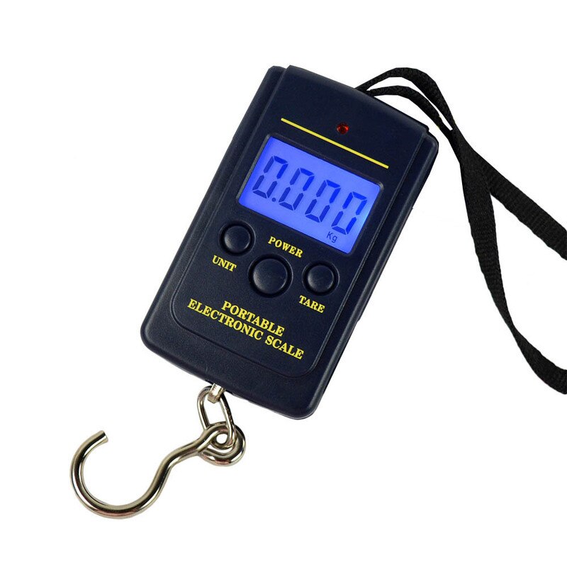 Digitale Weegschaal 10g-40 kg Opknoping Schaal Bagage Gewicht Balance Steelyard Black LCD Mini Pocket Schaal Elektronische schaal