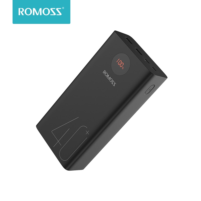 ROMOSS Zeus Energie Bank 40000mAh 18W PD QC 3,0 schnell aufladen 40000mAh Energie Typ-C Externe batterie Ladegerät Für iPhone Huawei