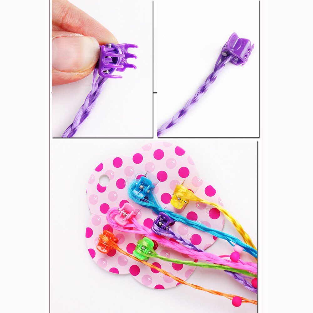Pince à cheveux en queue de cochon colorée pour filles, 6 pièces/ensemble, paillettes, ornement, nœuds de bonbons, épingles à cheveux princesse pour enfants, accessoires pour cheveux